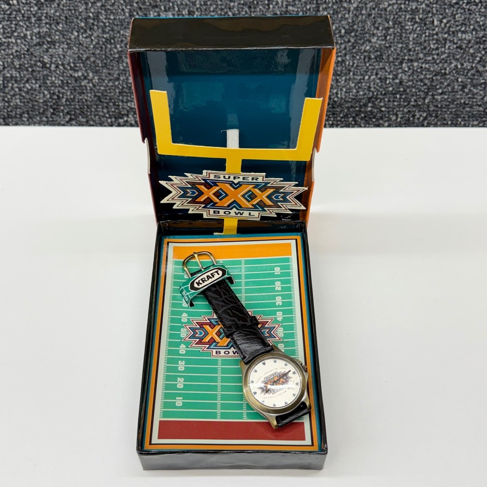 Vintage 1996 Super Bowl XXX Limited Edition Watch Kraft‎ NFL Sun Devil Stadium